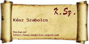 Kész Szabolcs névjegykártya