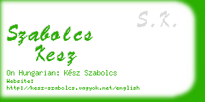 szabolcs kesz business card