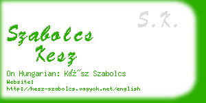 szabolcs kesz business card